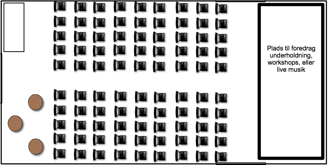 Foredrag i telt på 6x12 meter